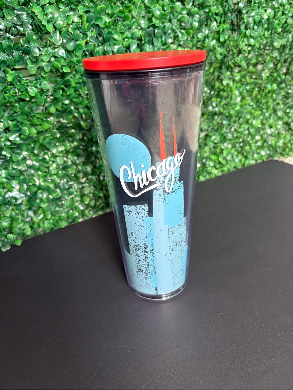 Starbucks Venti Chicago Graphic Travel Tumbler with Red Lid